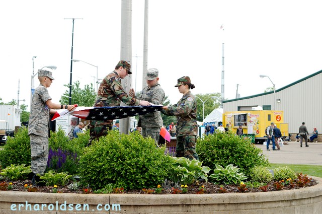 2018 05 18 (28) Dayton Hamfest, Flag Raising